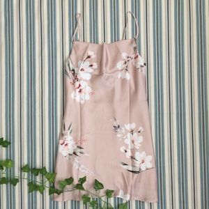 NWT Beige Pink Floral Shift Dress